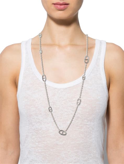 hermès chain necklace|authentic hermes necklaces.